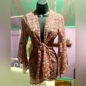 Paisley Print Chiffon Cover up, Beach Wear, Light weight layer